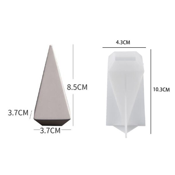 Gips ringen holder gipsformer smykker vise stativ betong kjegle pyramide silikon form hjem dekor foto rekvisitter: E