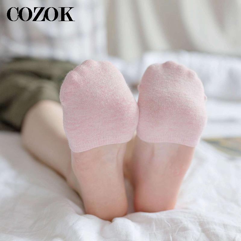 5 Pairs Voorvoet Sokken Vrouwen Zomer Snoep Kleur Vrouwelijke Half Voet Teen Cover Half Sokken Hakken Onzichtbare Katoen Ademend sokken