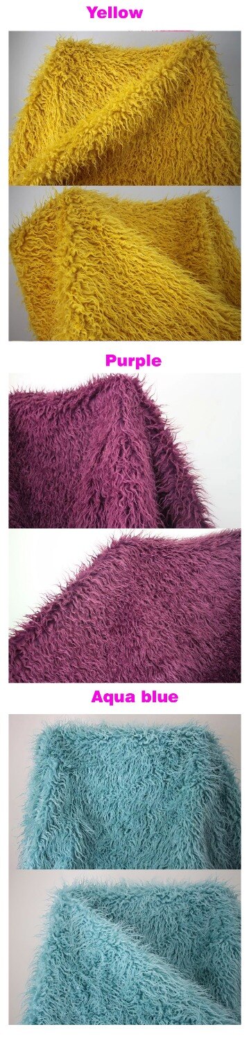 Mongoolse Krullend Schapen Faux Fur Stof Pasgeboren Baby Fotografie Props Faux Wol Mand Stuffer Deken Kleed 60 "BTY 150x92 cm