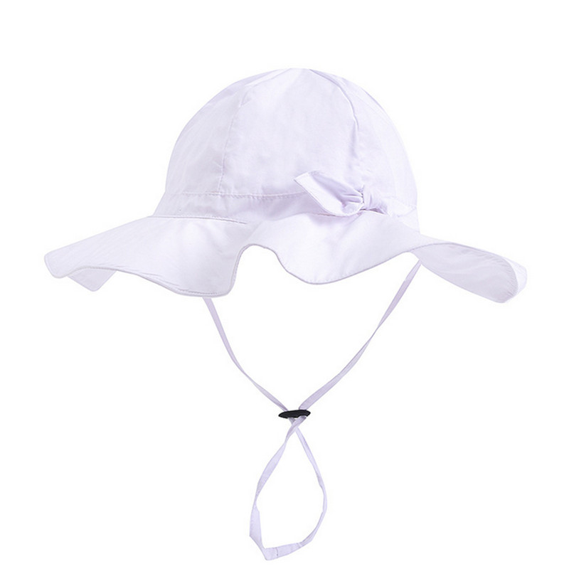 Toddler Kids Baby Girl Sun Hat Brim Summer Bucket Beach Headwear Cap 5 Colors AU: White / 4 Years