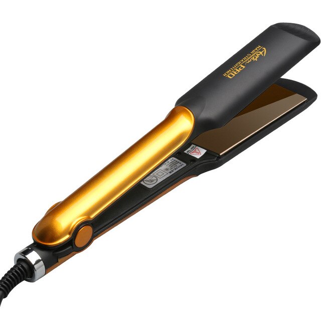 Plancha de pelo , rizador de pelo 2 en 1, plancha de pelo de cerámica, plancha de pelo eap, cepillo alisador de calor, plancha de pelo ghd: Amarillo