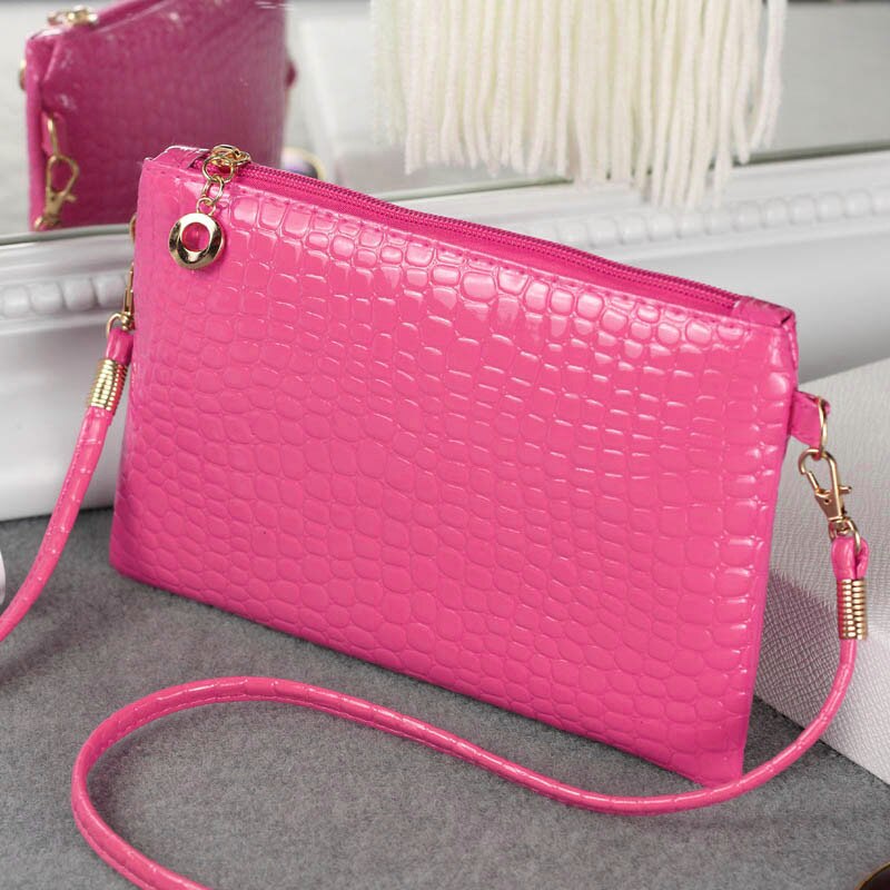 bolso de hombro de cuero para mujer, bolso de mano, bolso de mano, monedero Hobo, bolso de mensajero, mejor venta-WT: Rosa