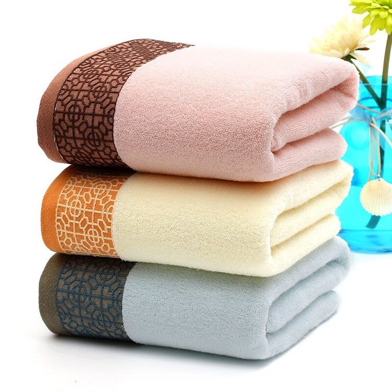 Ensemble de serviettes de bain en coton épais et absorbant, grande serviette de visage imprimée de style européen, 3 pièces, haut de gamme, offre spéciale