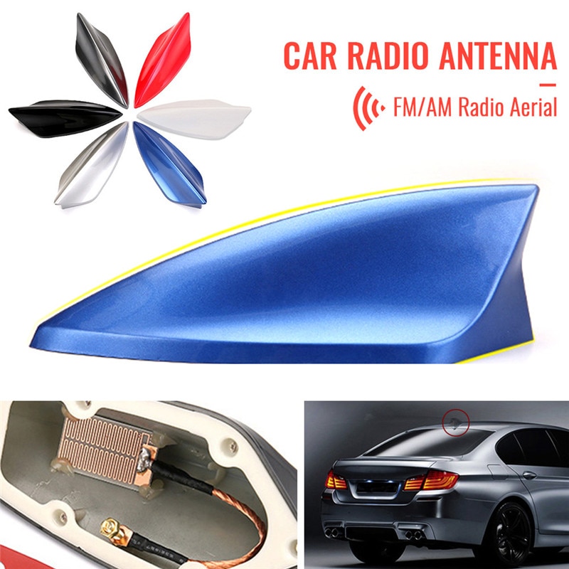 Opgraderet signal universal bil hajfinne antenne auto tag fm / am radio antenne udskiftning til bmw / honda / toyota / hyundai / kia / etc