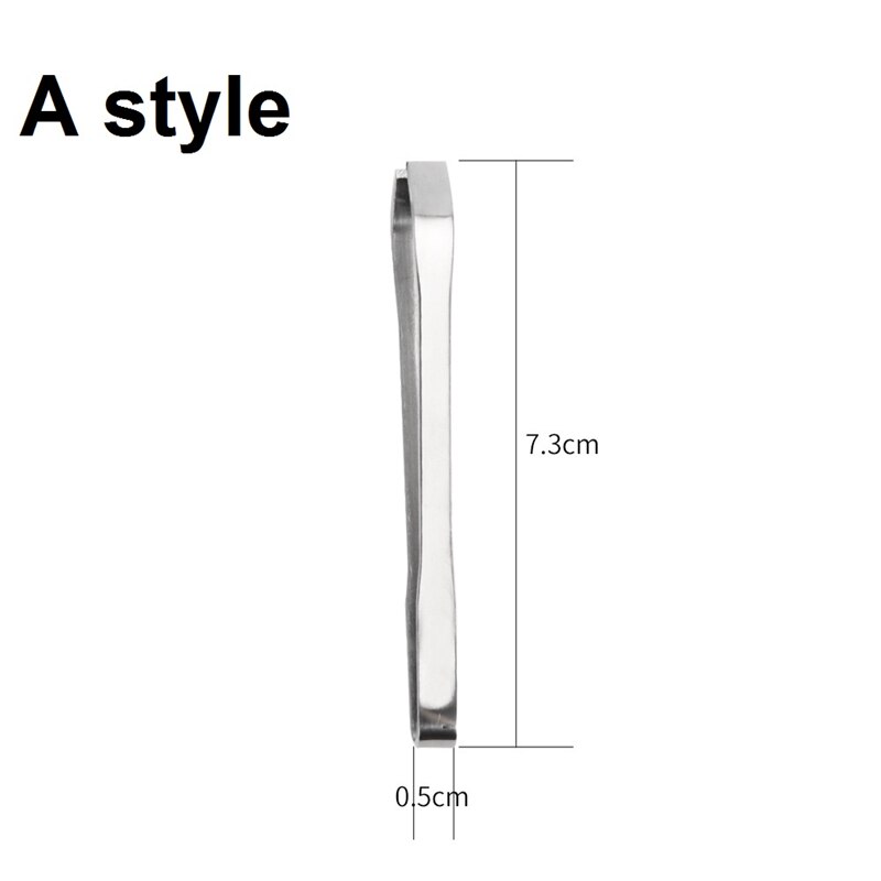 3 Styles Fish Bone Tweezers Remover Stainless Steel Fishbone Pincer Clip Puller Tongs Hair Plucking Clamp Seafood Cleaning Tool: A style