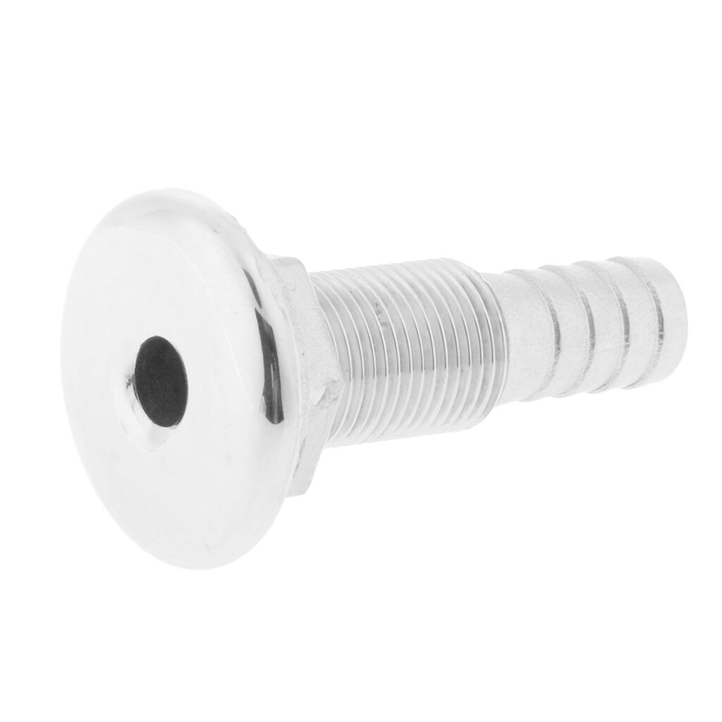 Heavy Duty 316 Stainless Steel Marine Boat Thru Hull Fitting 1/2" Hose Barb Connection