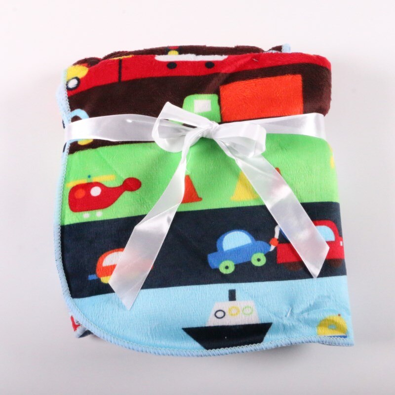 Factory Sales Baby Blanket thicken double layer fleece infant swaddle baby swaddle Microfiber plaid 76*102CM atrq0001: Plane