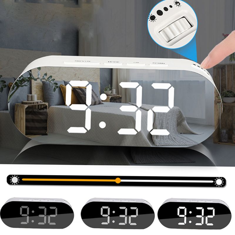 Digitale Elektronische Spiegel Wekker Keuken Timer Dual Usb Lcd-scherm Countdown Geschikt Keuken Timing Tool