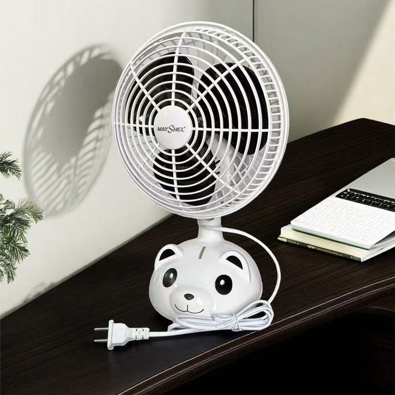 Mini liten vifte plug-in ristende hode meishier skrivebord stille student sovesal soverom kontor nattbordsvifte rosa søt vifte