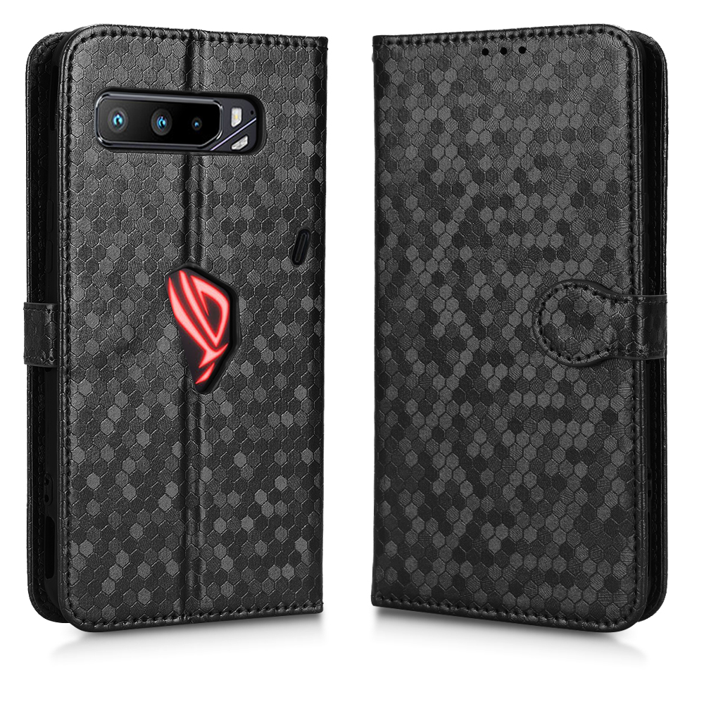 Til asus rog telefon 3 strix  zs661ks flipplommebokdeksel til asus  zs661ks rog 3 i003dd- deksel magnetisk skinnluksustelefonvesker