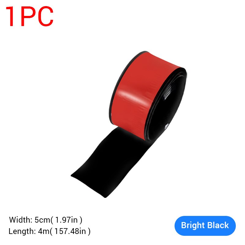 Auto Sticker 5D Koolstofvezel Auto Protector Sticker Voor Anti Scratch Auto Vinyl Voertuig Body Deur Rand Kofferbak Film Auto producten: 4Mx5cm Bright Black