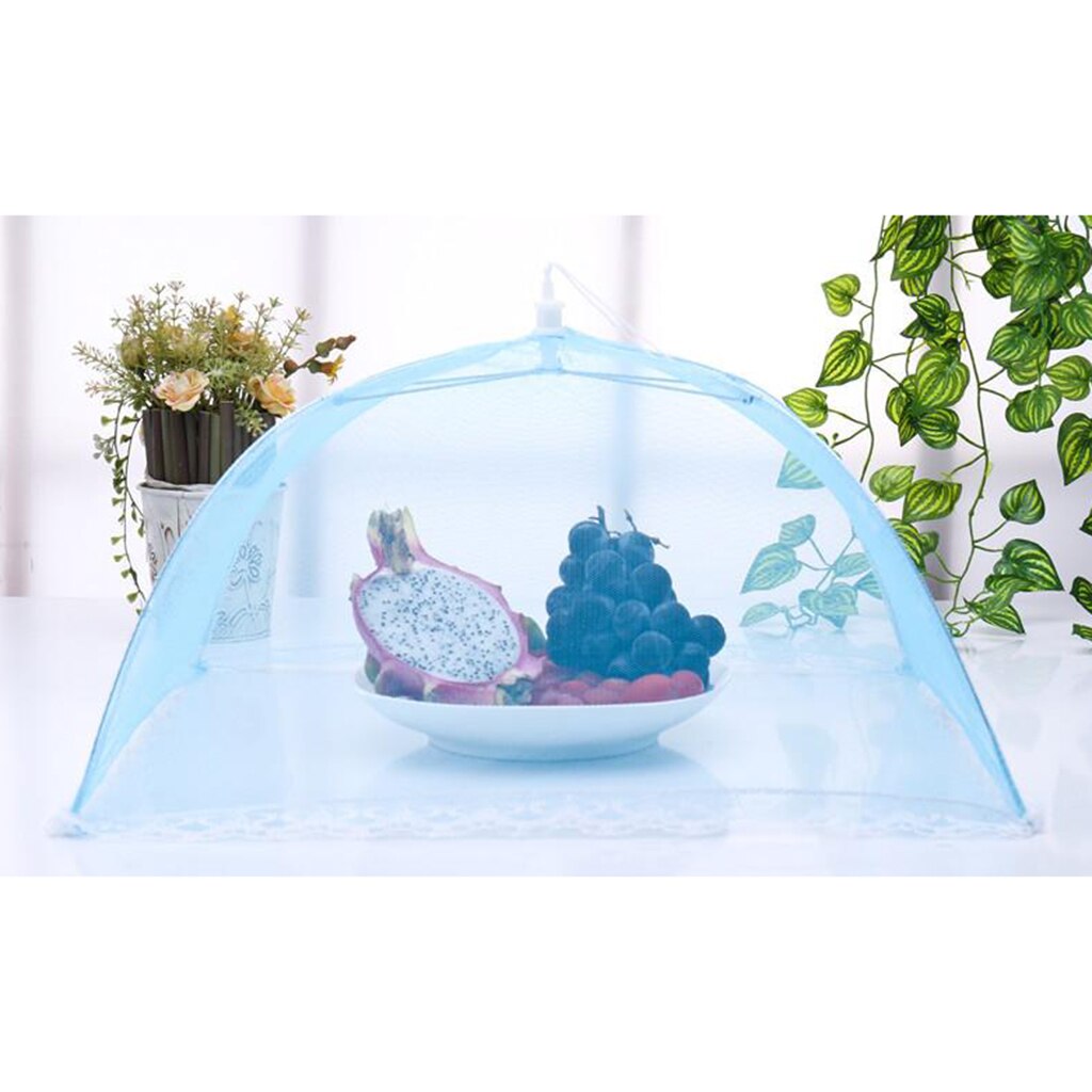 Screen Food Cover Tent for Parties Picnics, BBQs, Camping, Outdoor, Reusable and Collapsible: Blue