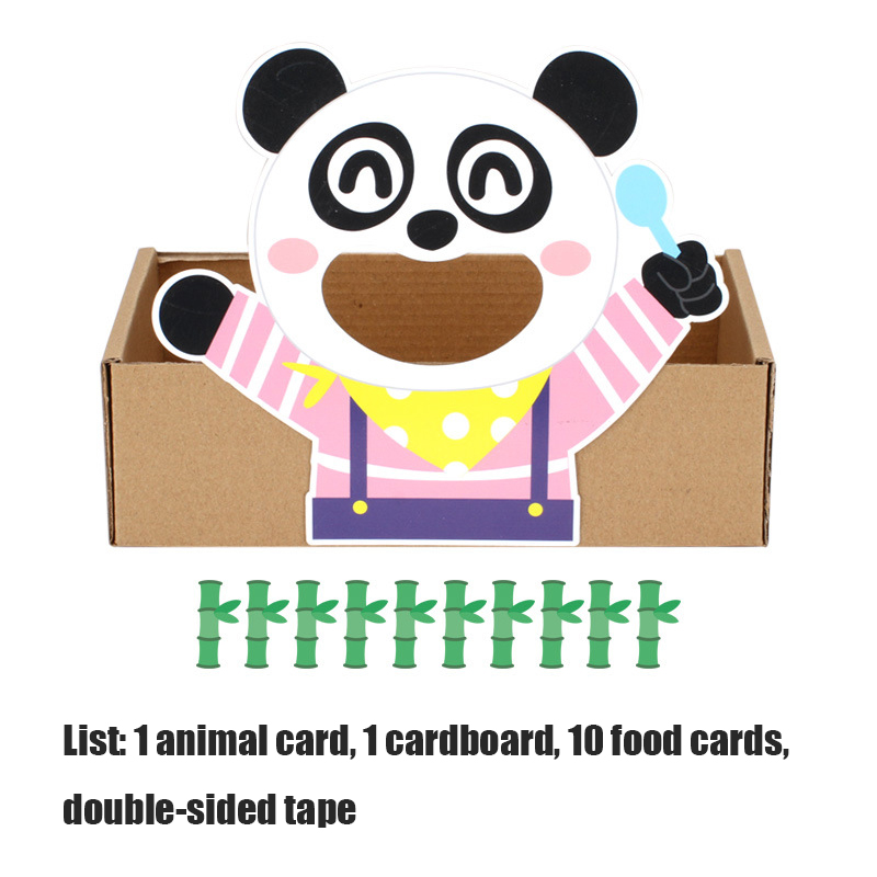 Kindergarten Activity Area Corner Toys Mathematics Play Teaching Aids Feeding Animals Handmade Educational Aids WYW: panda