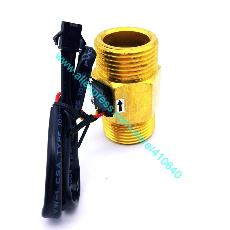 Full Copper G1" DN25 Size 4 to 45L/min Speed Pulse Water Flow Sensor Hall Inductive Switch Flow Meter from Factory Good