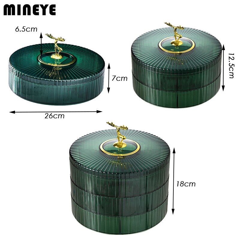 Transparent Candy and Nut Storage Container Luxury Snack Serving Tray with Lid Plastic Dry Fruit Dishes Parties Appetizer Dishes