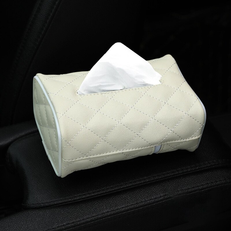 Tissuebox van pu-leer, auto tissuebox, servethouder, zonneklep, hangende opbergdoos voor de achterbank van de auto, hangende papierhouder: Gewicht