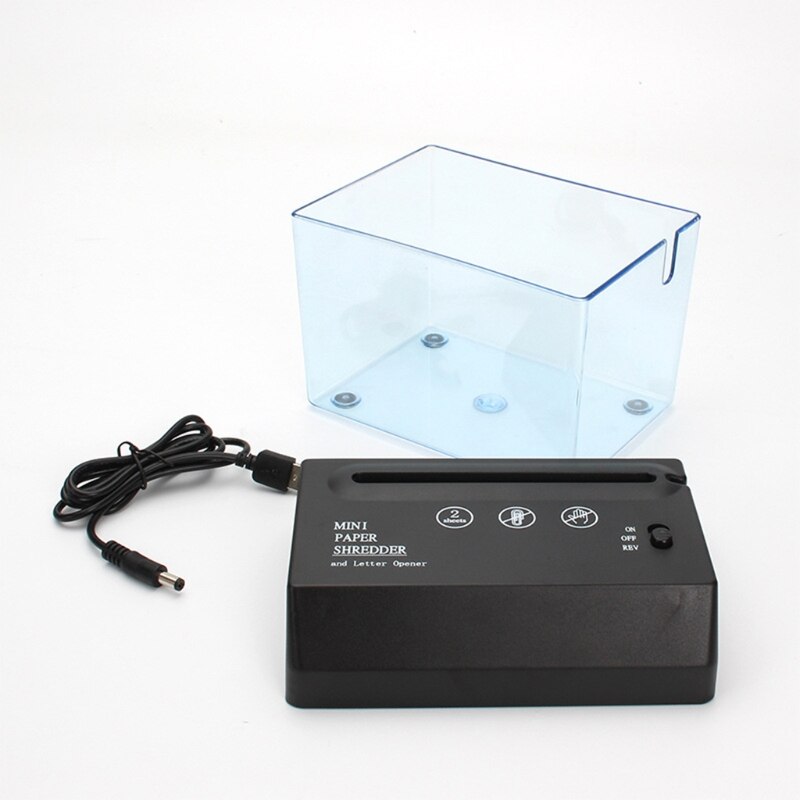 K3NB Mini A6 Electric Paper Shredder Portable Invoice Document Letter Shredder Usb USB Battery Powered 15X14.5X10.5cm