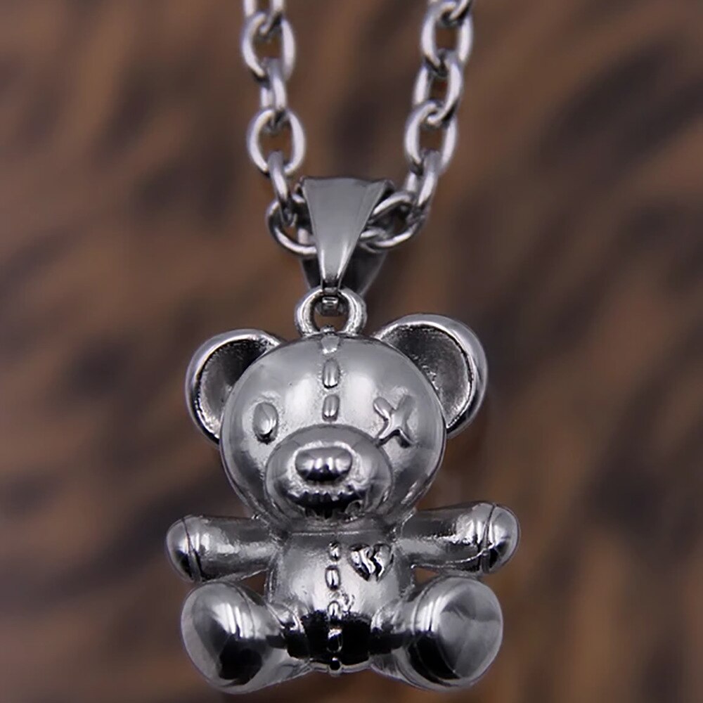 Retro styl hip-hopowy naszyjnik para Daisy Butterfly Smiley wisiorek z czaszką kreatywne ciemne szwy naszyjnik akcesoria damskie: 19