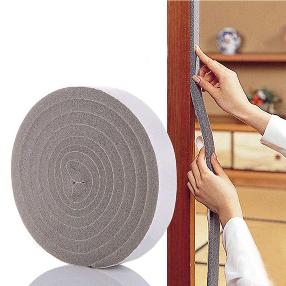 Self-adhesive Home garage Door Window Foam Sticky Tape Strip Seal Noise Insulation Excluder Tape Roll Useful H5#W
