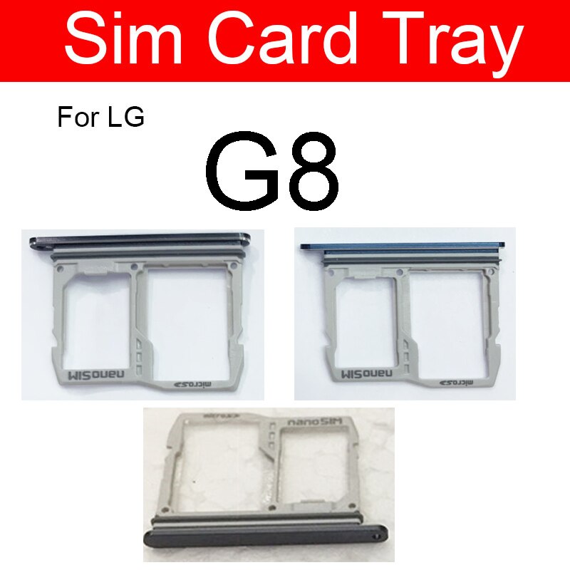 Sd memory sim-kort bakkeholder til lg  g2 g5 g6 g7 g8 g8x sim-kortlæser slot socket adapter reservedele tilbehør