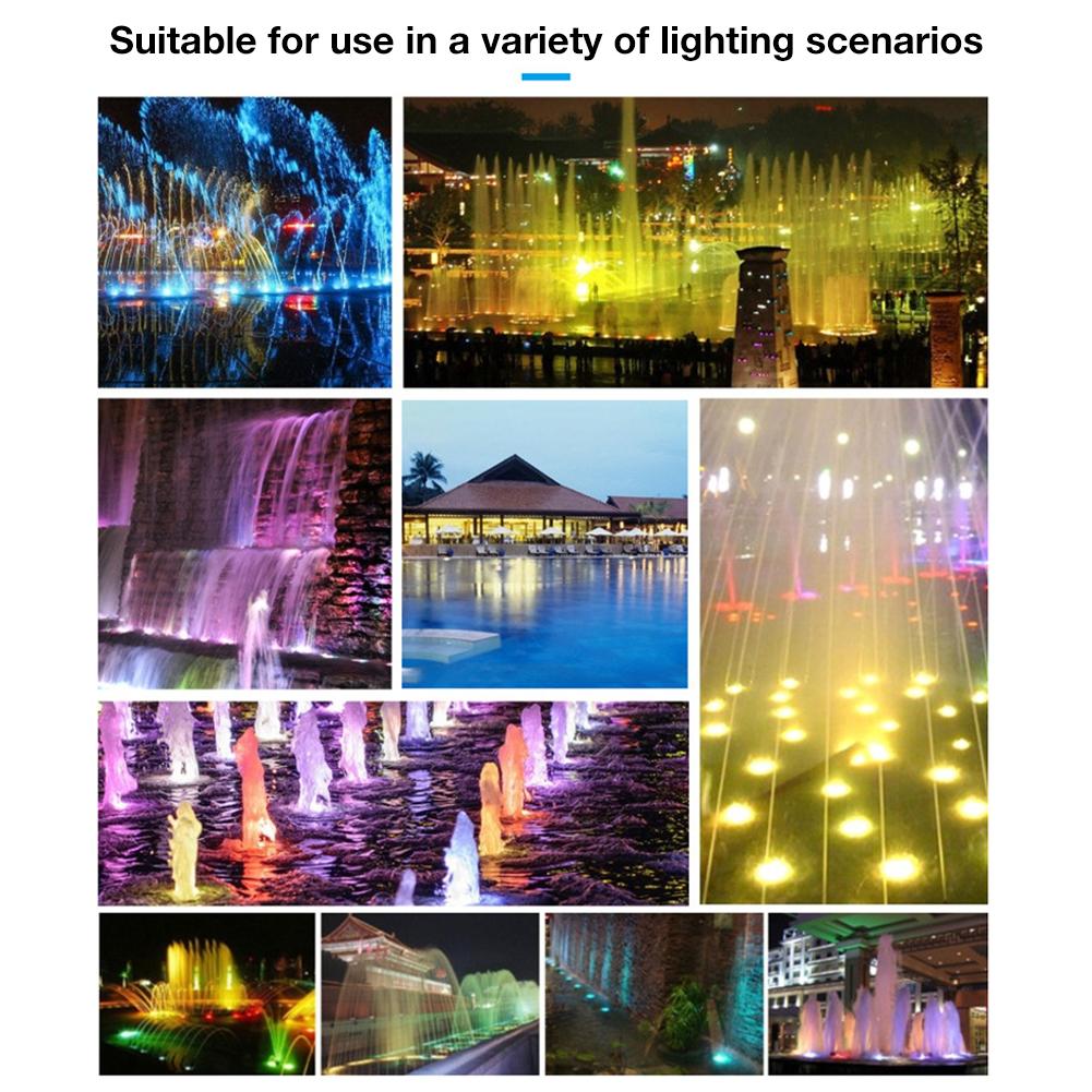 IP68 LED pool light RGB Underwater Light Waterproof Anti-corrosion Floodlight Lamp For Fountain Aquarium Swimming Pool