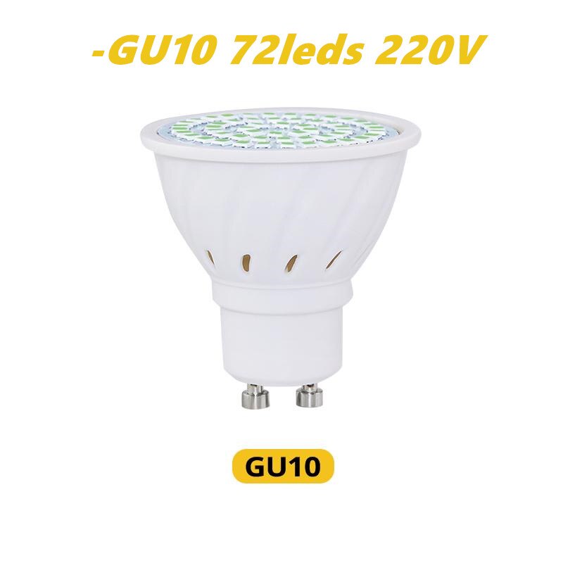 UVC Germicidal Lamp LED Corn Light Bulb Disinfection Sterilization Dust Mites Sterilizer Ozone UV Lights E27 / E14 / GU10: -GU10 72leds 220V