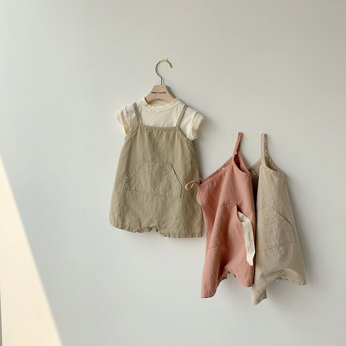 Koreaanse Stijl Baby Jongens Meisjes Effen Kleur Overalls Infant Kids Sleevless Bodysuits 0-2Y