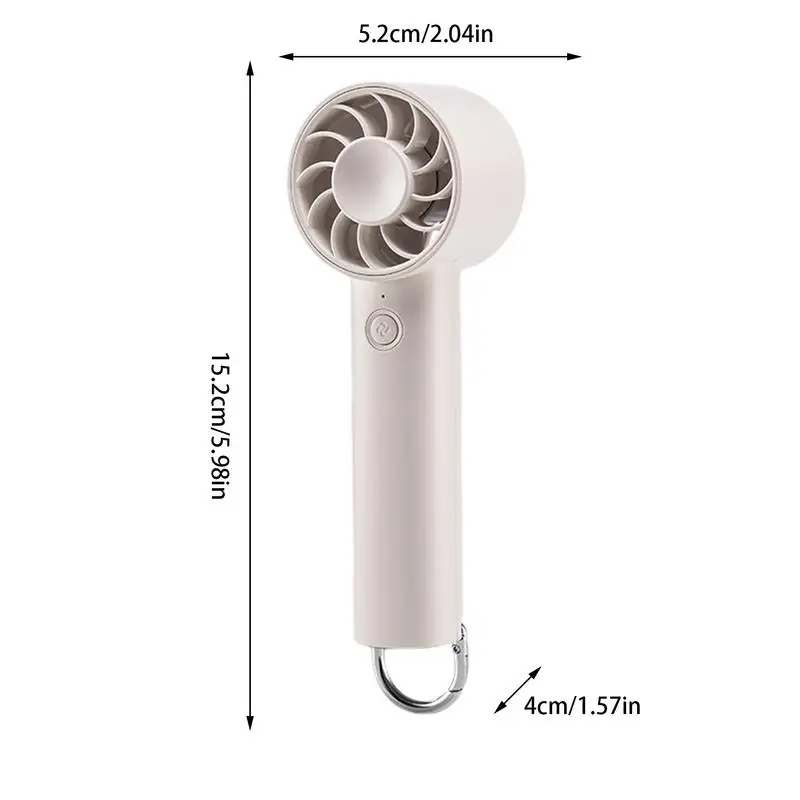 Draagbare elektrische ventilator Handheld ventilator op batterijen Reisaccessoires Oplaadbare turbineventilator Kleine zakventilator