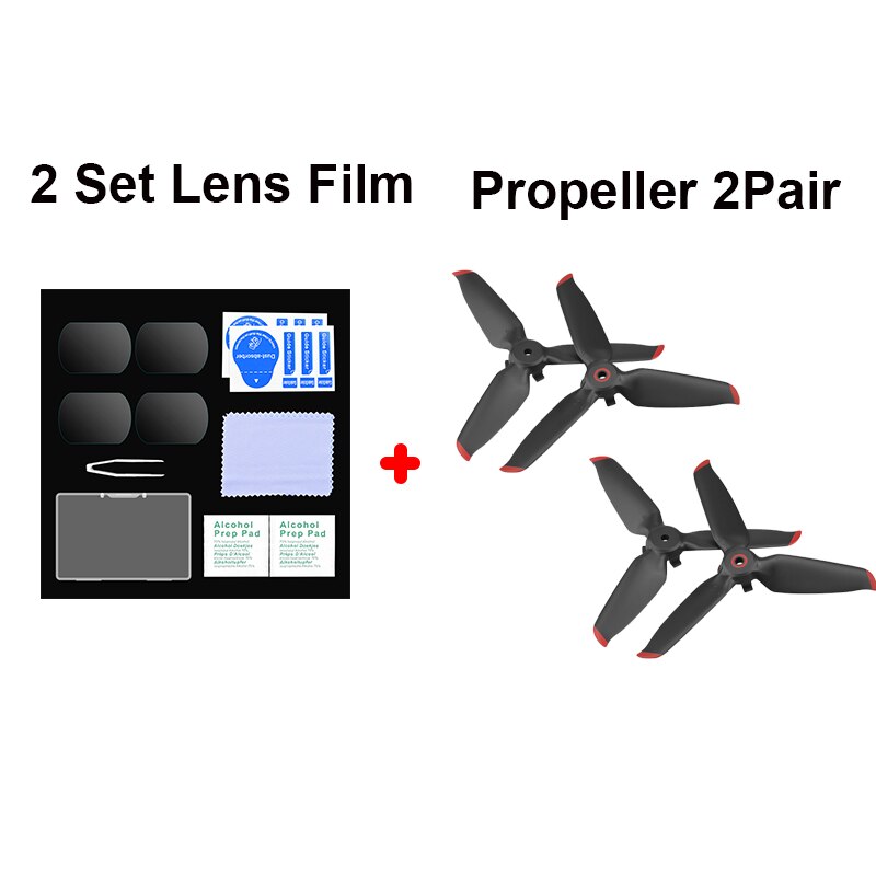 Til dji fpv briller  v2 hd antenneopbevaringspude af hærdet glasfilm  xt60 ladekabel til dji fpv combo drone tilbehør: Propelsæt
