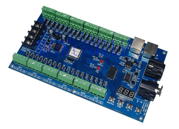 36CH DMX512 dimmer Controller,36 channel DMX decoder 13group RGB output,LED DMX512 Driver,MAX 3A XRL 3pin controller LED strip