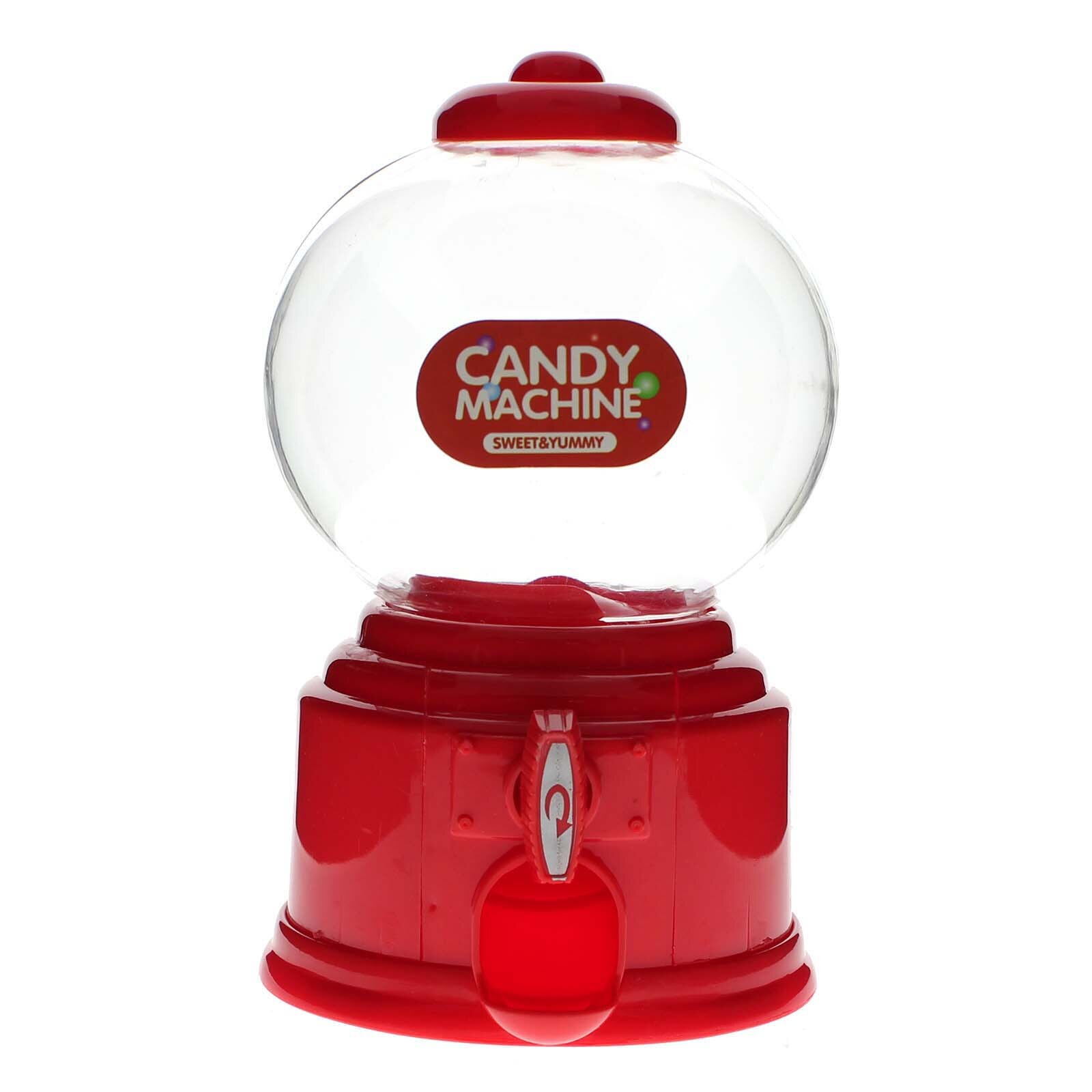 Slik dispenser maskine børn tyggegummibold snacks opbevaringsbokse til børn plast: Rød