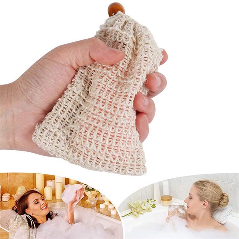 Soap bar sisal soap bag Shower Bath Sisal SoAP Bag Exfoliating Soap Saver Pouch