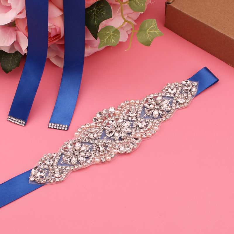 Cinto de casamento de cristal cetim strass vestido de festa cinto de fita de noiva acessórios de casamento de dama de honra