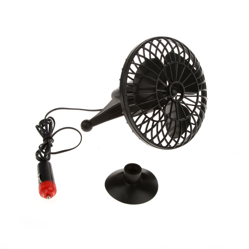 Praktische 12V Mini Ventilator Aangedreven Truck Auto Koeling Adsorptie Zomer