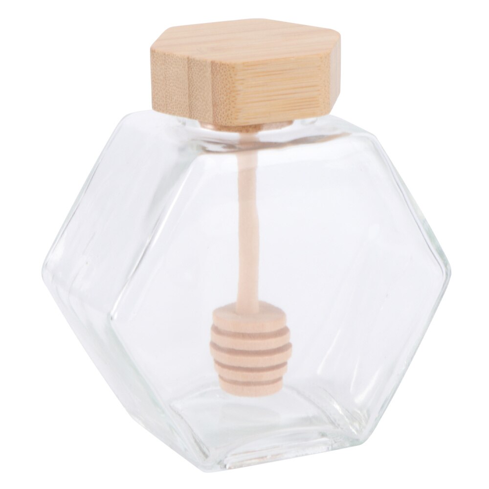 220Ml Afdichting Glas Honing Pot Milieuvriendelijk Clear Jampot Met Dipper Voor Home Kitchen Gebruik