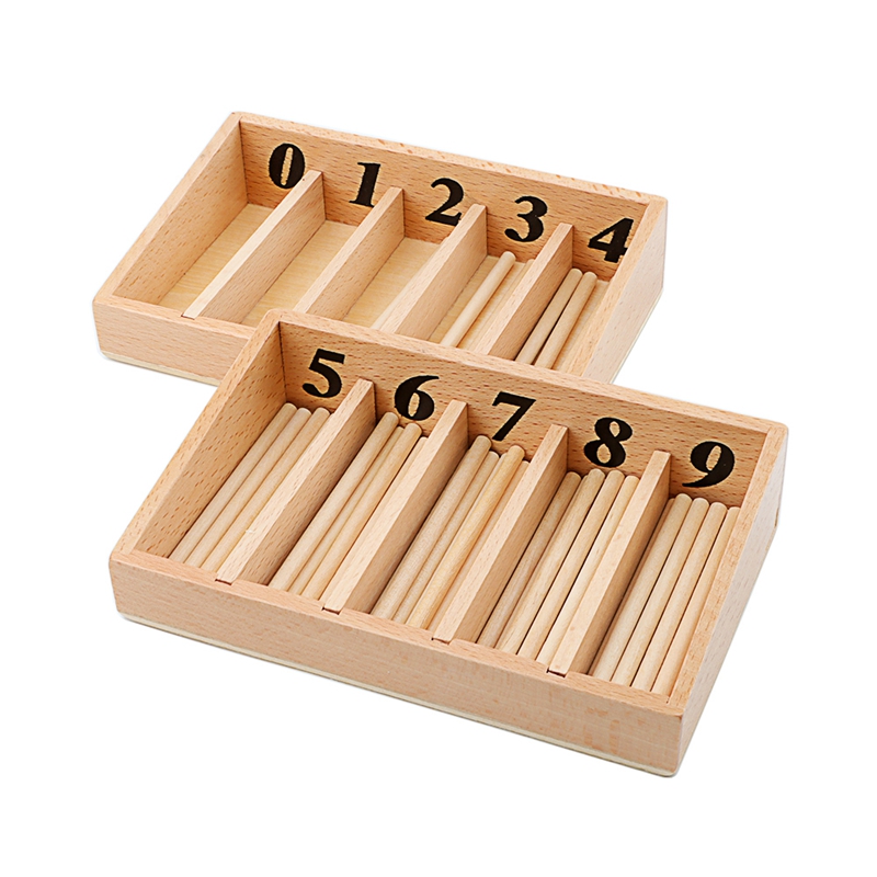 Caja de husillo de juguete de matemáticas Montessori, versión familiar con 45 husillos, tamaño Smaill, varilla de husillo, juguetes educativos para edades tempranas, para guardería