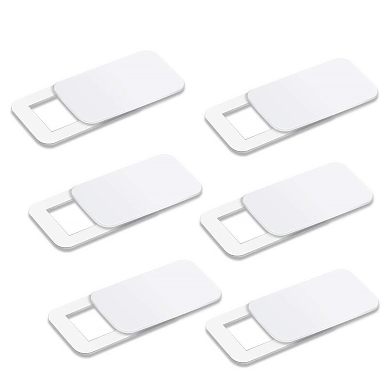 WebCam Cover Shutter Magnet Slider Universal Antispy Camera Cover For Web Laptop iPad PC Macbook Tablet lenses Privacy Stickers: Plastic-White 2