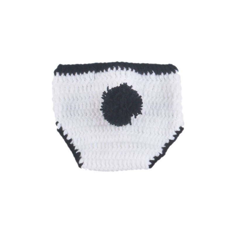 Lovely Panda Baby Boy Hat Pants Shoes Set Knitted Baby Photography Props Animal Baby Outfits MZS-16010