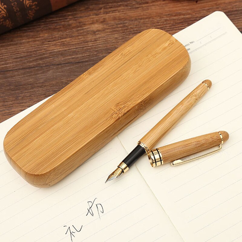 Bamboo Luxury Fountain pen ink pen nib 0.5mm Stationery Penna stilografica Writing Pocket Pens Caneta Stylo plume 03880