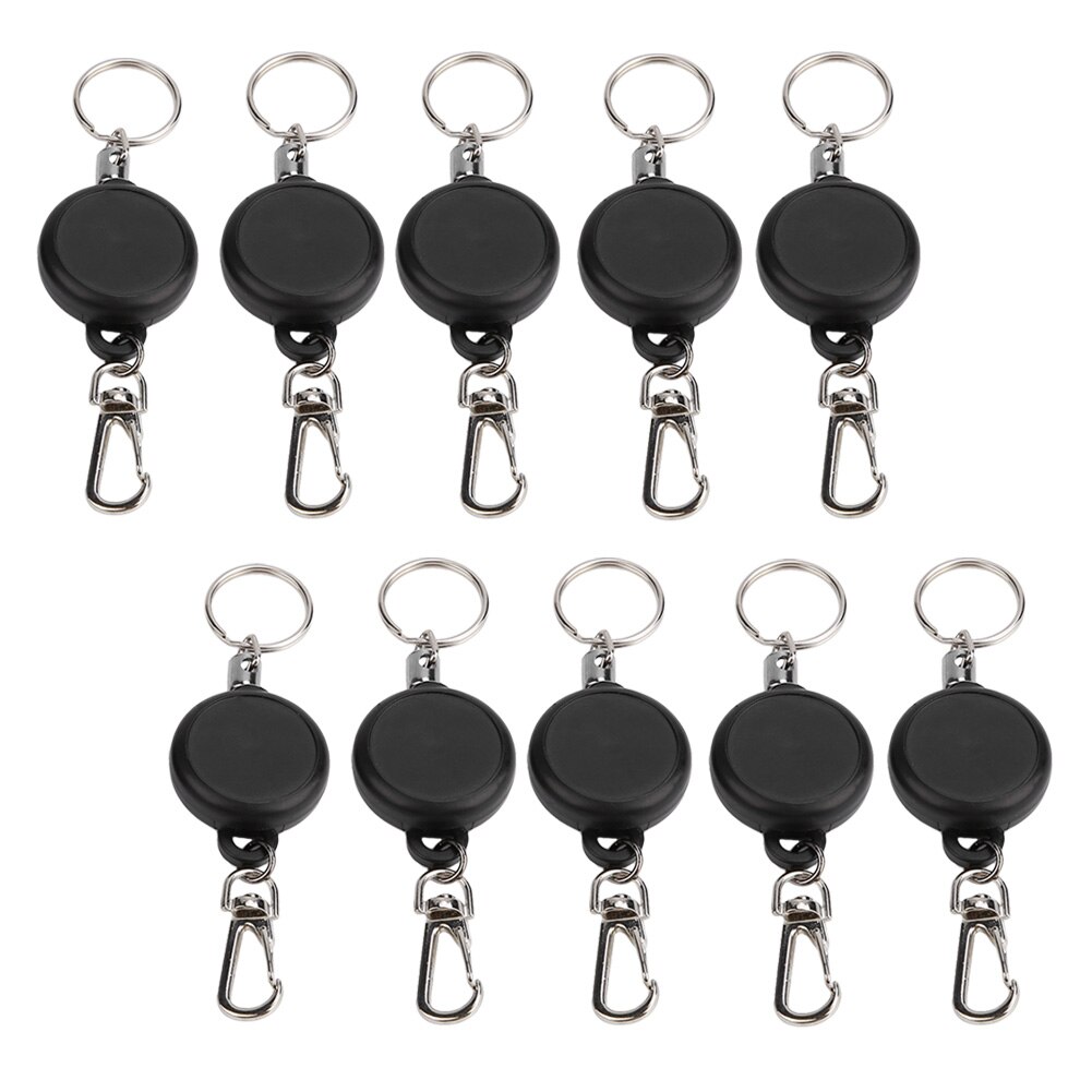 5/10 PCS porte-clés 60cm acier câble métallique rétractable porte-clés étirement clés fermoir Anti-perte porte-clés: 10PCS