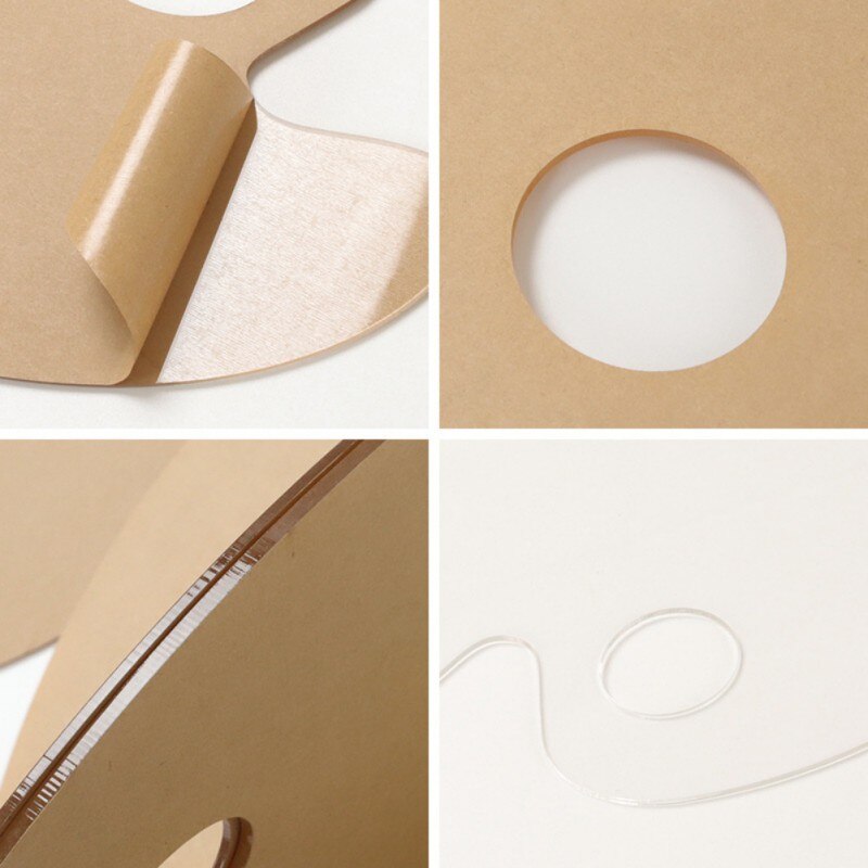 Transparent Paints Tins Box Palette Painting Storage Paint Tray Palette Acrylic Paint Palettes With Thumb Hole Oval Paint Tray