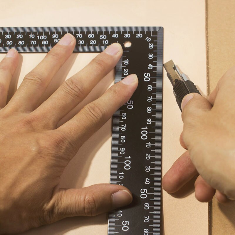 90 degree right angle square ruler measuring angle right angle stainless steel rustproof woodworking leather DIY