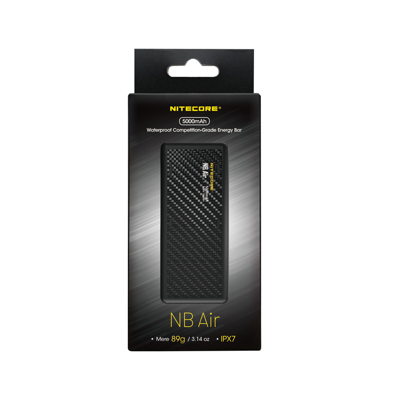 Nitecore nb air powerbank, 5000 7 wasserdicht (ipx2) , 18w usb-c-schnellladeanschlüsse ( pd qc3.0) für smartphones