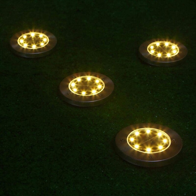 Solar Powered Ground Lights 8 leds Buried Security... – Grandado