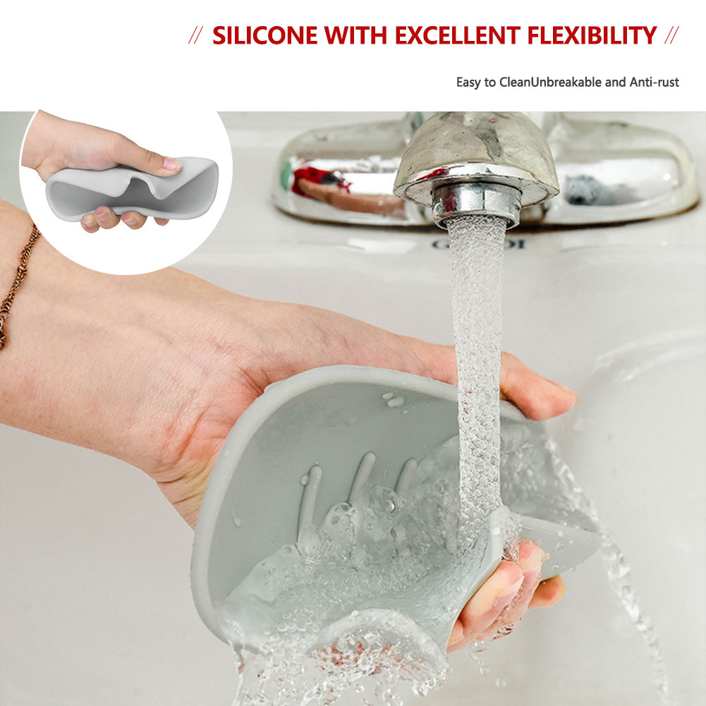 Portable Silicone Soap Holder Non Slip Soap Box Toilet Shower Case Holder ContainerBathroom Gadgets Dish Tray Holder Storage Box