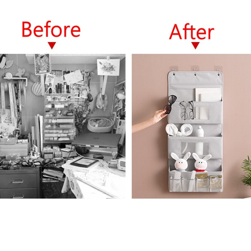 3 poches De Rangement en Sac Vêtements Pour armoire penderie Organisateur Placard Sac De Rangement Salle De Bain Magazine fourre-tout Organizador Pochette