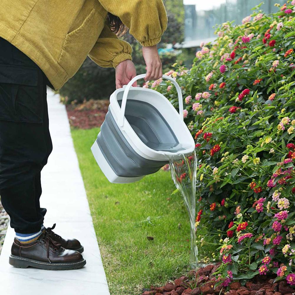 Folding Wash Basin with Handle Portable Sink Bucket Washbasin Plastic Foldable Foot Basin Travel Outdoor Camp Car Washing Basins