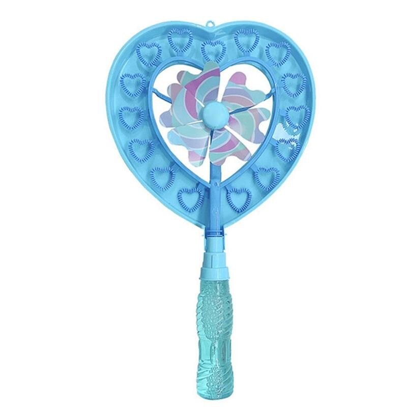 Bubble Wand Vijf Gat Hartvormige Windmolen Bubble Creatieve Kinderen Outdoor Speelgoed Bubble Speelgoed Bubble Windmolen Speelgoed 1pc Wand X8Q2