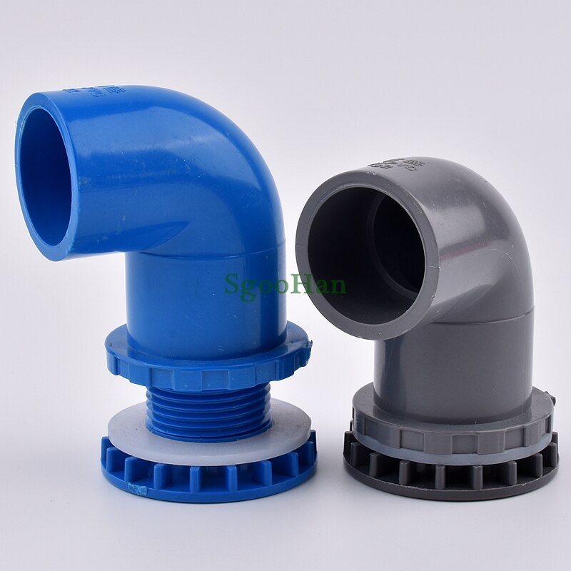 1PC ID 20~50mm PVC Pipe 90° Elbow Aquarium Fish Tank Drain Joints Home DIY Water Supply Tube Fittings Drainage Connectors