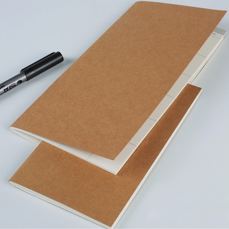 Cute Kawaii Weekly Monthly Planner Book Kraft Paper Cover Travelers Notebook For Kids Office Supplies